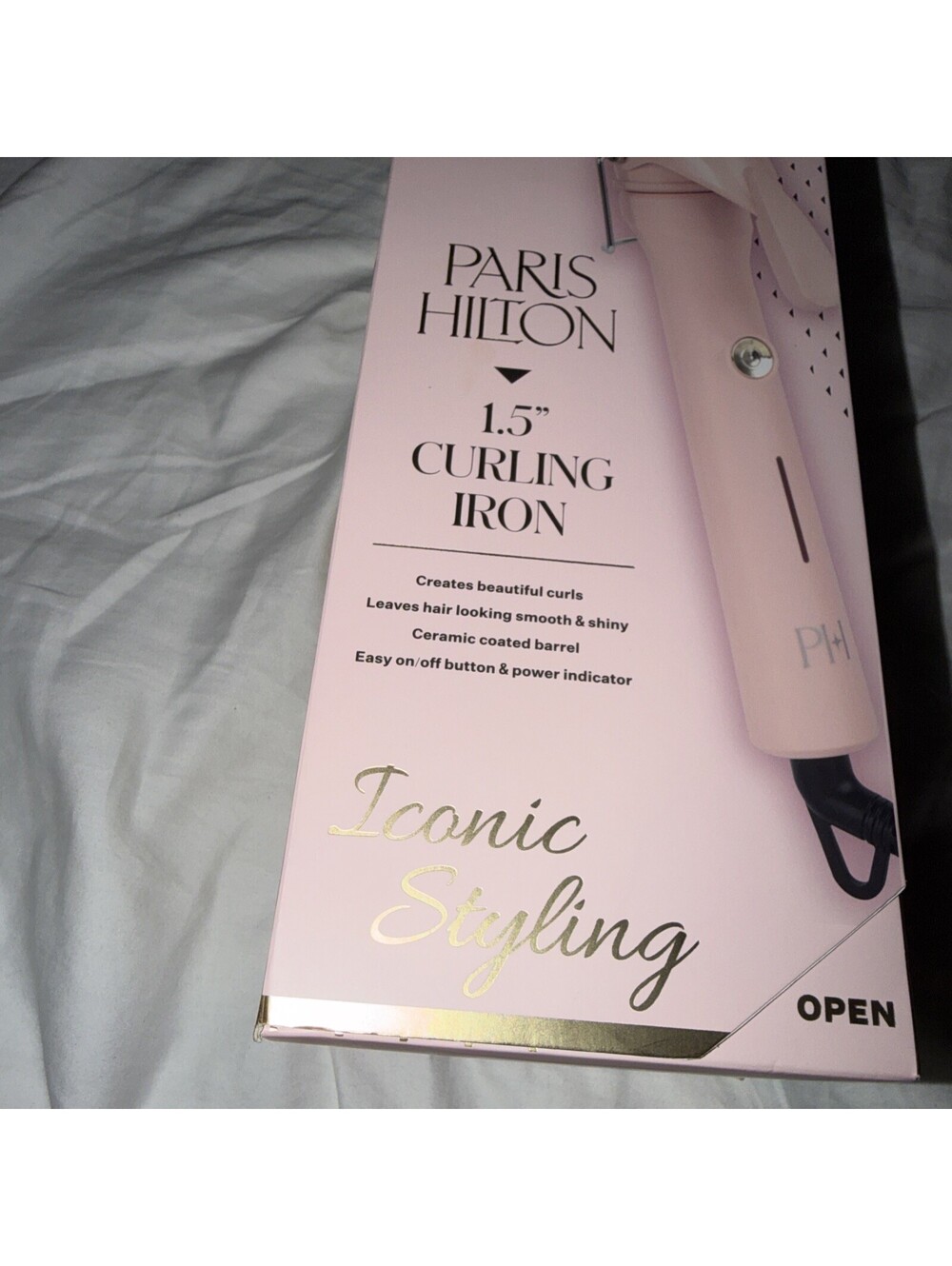 Paris Hilton pink 1.5 in curling iron ceramic coated barrel - Picture 2 of 8
